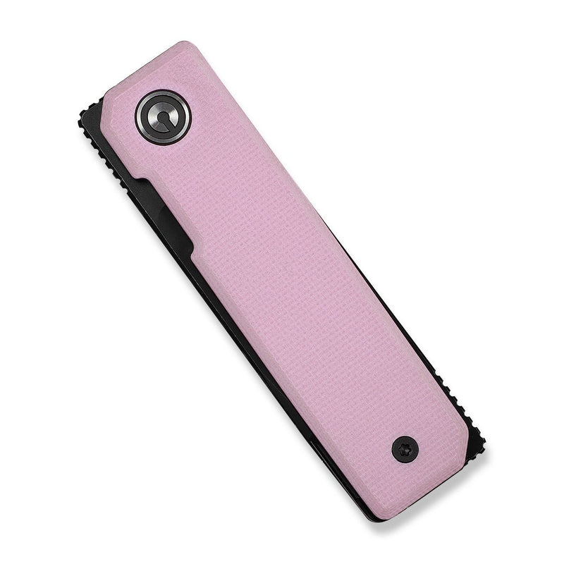 CIVIVI Kukei Front Flipper Knife Powder Pink G10 Handle (2.02" Black S CIVIVI Kukei Front Flipper Knife Powder Pink G10 Handle (2.02" Black S
