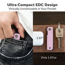 CIVIVI Kukei Front Flipper Knife Powder Pink G10 Handle (2.02" Black Stonewashed Nitro - V Blade) C25036 - 1, With 1PC Black Leather Sheath - CIVIVI