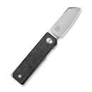 CIVIVI Kukei Front Flipper Knife Shredded Carbon Fiber Handle (2.02" Satin Finished Nitro - V Blade) C25036 Sample1