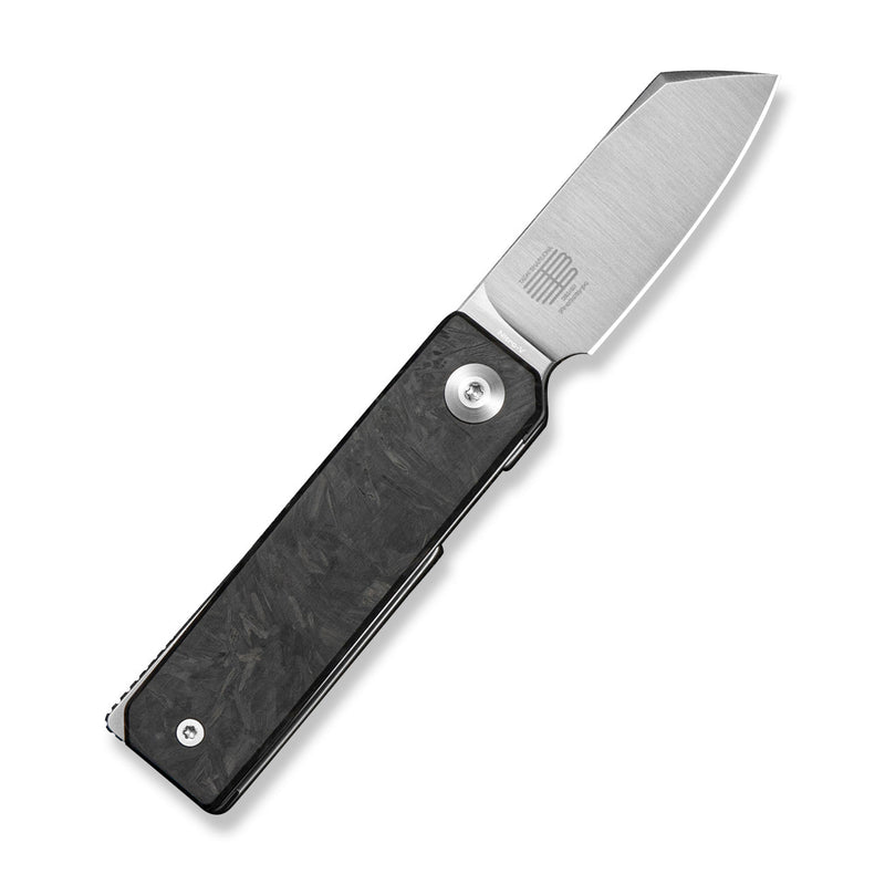 CIVIVI Kukei Front Flipper Knife Shredded Carbon Fiber Handle (2.02" Satin Finished Nitro - V Blade) C25036 Sample1