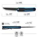 CIVIVI KwaiQ Flipper Knife G10 Handle (2.97" Nitro - V Blade) C23015 - 3 - CIVIVI