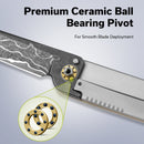 CIVIVI KwaiQ Flipper Knife G10 Handle (2.97" Damascus Blade) C23015 - DS1 - CIVIVI
