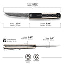 CIVIVI KwaiQ Flipper Knife G10 Handle (2.97" Damascus Blade) C23015 - DS1 - CIVIVI
