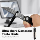 CIVIVI KwaiQ Flipper Knife G10 Handle (2.97" Damascus Blade) C23015 - DS1 - CIVIVI