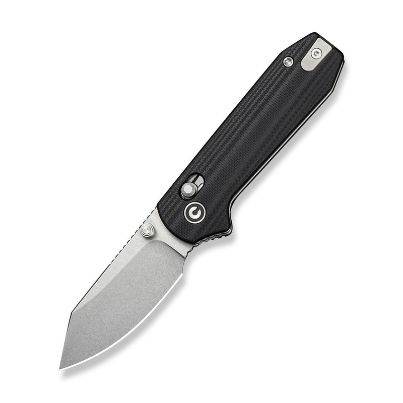 CIVIVI Lil Yonder Thumb Stud & Crossbar Lock Knife Black G10 Handle (2.44" Stonewashed 14C28N Blade) C25025B Sample2