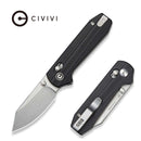 CIVIVI Lil Yonder Thumb Stud & Crossbar Lock Knife Black G10 Handle (2.44" Stonewashed 14C28N Blade) C25025B Sample2