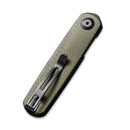 CIVIVI Lumi Top Flipper Pocket Knife Micarta Handle (2.56" 14C28N Blade) C20024 - 1 - CIVIVI