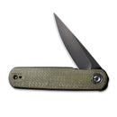 CIVIVI Lumi Top Flipper Pocket Knife Micarta Handle (2.56" 14C28N Blade) C20024 - 1 - CIVIVI