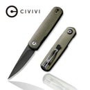 CIVIVI Lumi Top Flipper Pocket Knife Micarta Handle (2.56" 14C28N Blade) C20024 - 1 - CIVIVI