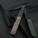 CIVIVI Lumi Top Flipper Pocket Knife Micarta Handle (2.56" 14C28N Blade) C20024 - 5 - CIVIVI
