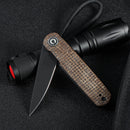 CIVIVI Lumi Top Flipper Pocket Knife Micarta Handle (2.56" 14C28N Blade) C20024 - 5 - CIVIVI