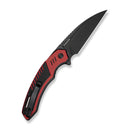 CIVIVI Lunaris Flipper Knife Black & Red G10 Handle (3.43" Black Stonewashed Nitro - V Blade) C25057 Sample1