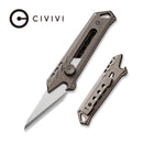 CIVIVI Mandate Utility Knife Titanium Handle (2.12" 1PC Damascus Blade) C2007A, 2PCS 9Cr18MoV Blades - CIVIVI