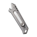 CIVIVI Mandate Utility Knife Titanium Handle (2.12" 1PC Damascus Blade) C2007C, With 2PCS 9Cr18MoV Blades - CIVIVI
