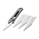 CIVIVI Mandate Utility Knife Titanium Handle (2.12" 1PC Damascus Blade) C2007C, With 2PCS 9Cr18MoV Blades - CIVIVI