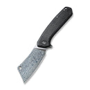 CIVIVI Mastodon Flipper Knife Carbon Fiber & G10 Handle (3.83" Damascus Blade) C2012DS - 1 - CIVIVI