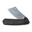 CIVIVI Mastodon Flipper Knife Carbon Fiber & G10 Handle (3.83" Damascus Blade) C2012DS - 1 - CIVIVI