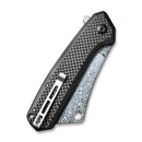 CIVIVI Mastodon Flipper Knife Carbon Fiber & G10 Handle (3.83" Damascus Blade) C2012DS - 1 - CIVIVI