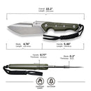 CIVIVI Maxwell Fixed Blade Knife G10 Handle (4.74" D2 Blade) C21040 - 2 - CIVIVI