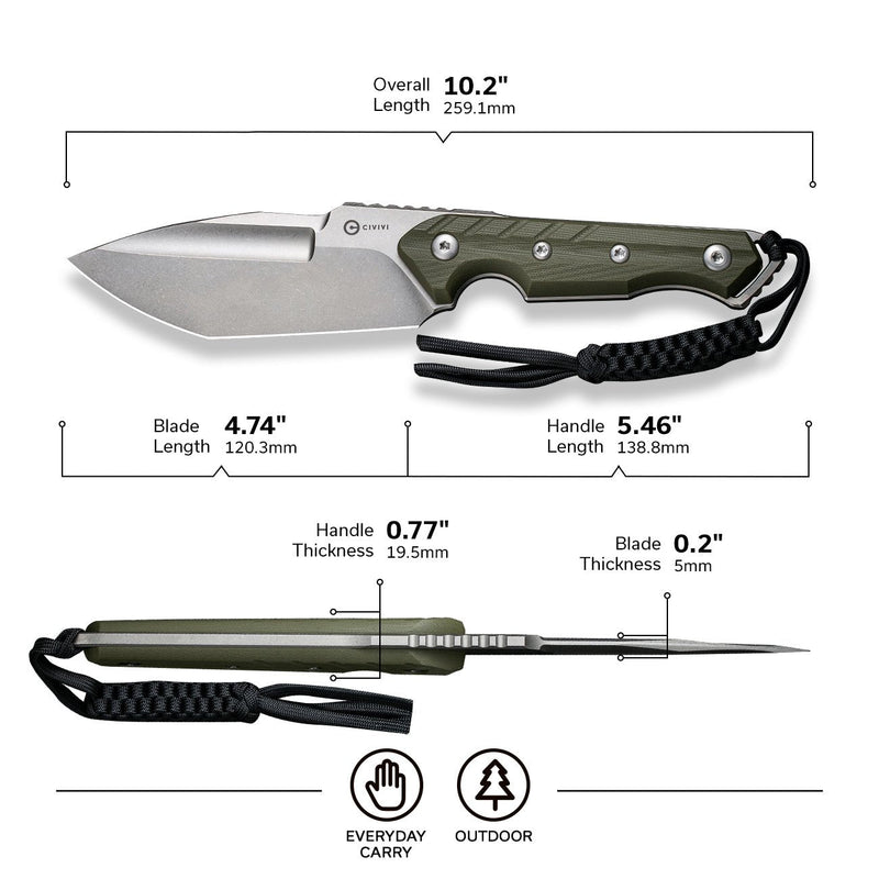 CIVIVI Maxwell Fixed Blade Knife G10 Handle D2 Blade – CIVIVI KNIFE