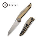 CIVIVI McKenna Front Flipper Knife Brass Handle (2.92" 154CM Blade) C905D - CIVIVI