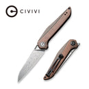 CIVIVI McKenna Front Flipper Knife Copper Handle (2.92" Damascus Blade) C905DS - 2 - CIVIVI