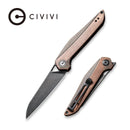 CIVIVI McKenna Front Flipper Knife Copper Handle (2.92" Damascus Blade) C905DS - 3 - CIVIVI