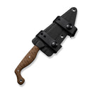 CIVIVI MDRN Hunter Fixed Blade Knife Brown G10 Handle (4.12" Satin Finished Nitro - V Blade) C23078 - 2, With 1PC Black Kydex Sheath & 2PCS Black Straps