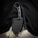 CIVIVI Midwatch Fixed Blade Knife Carbon Fiber Handle (3.39" Damascus Blade) C20059B - DS1 - CIVIVI