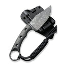 CIVIVI Midwatch Fixed Blade Knife Carbon Fiber Handle (3.39" Damascus Blade) C20059B - DS1 - CIVIVI