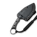 CIVIVI Midwatch Fixed Blade Knife Carbon Fiber Handle (3.39" Damascus Blade) C20059B - DS1 - CIVIVI
