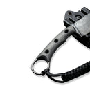 CIVIVI Midwatch Fixed Blade Knife Carbon Fiber Handle (3.39" Damascus Blade) C20059B - DS1 - CIVIVI