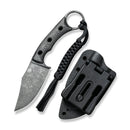 CIVIVI Midwatch Fixed Blade Knife Carbon Fiber Handle (3.39" Damascus Blade) C20059B - DS1 - CIVIVI