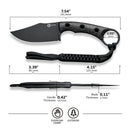CIVIVI Midwatch Fixed Blade Knife Micarta Handle (3.39" N690 Blade) C20059B - 1 - CIVIVI