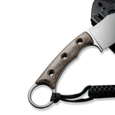 CIVIVI Midwatch Fixed Blade Knife Micarta Handle (3.39" N690 Blade) C20059B - 2 - CIVIVI