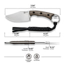 CIVIVI Midwatch Fixed Blade Knife Micarta Handle (3.39" N690 Blade) C20059B - 2 - CIVIVI