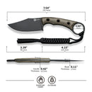 CIVIVI Midwatch Fixed Blade Knife Micarta Handle (3.39" N690 Blade) C20059B - 3 - CIVIVI