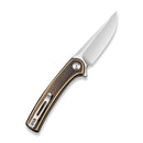 CIVIVI Mini Asticus Flipper Knife Brass Handle (3.25" 10Cr15CoMoV Blade) C19026B - 2 - CIVIVI
