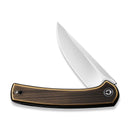 CIVIVI Mini Asticus Flipper Knife Brass Handle (3.25" 10Cr15CoMoV Blade) C19026B - 2 - CIVIVI