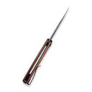 CIVIVI Mini Asticus Flipper Knife Wood Handle (3.25" Damascus Blade) C19026B - DS2 - CIVIVI