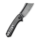 CIVIVI Mini Bullmastiff Flipper Knife Carbon Fiber & G10 Handle (2.97" Damascus Blade) C2004DS - 1 - CIVIVI