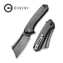 CIVIVI Mini Bullmastiff Flipper Knife Carbon Fiber & G10 Handle (2.97" Damascus Blade) C2004DS - 1 - CIVIVI