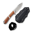 CIVIVI Mini Elementum Fixed Blade Knife Wood Handle (2.24" Nitro - V Blade) C23010 - 4 - CIVIVI