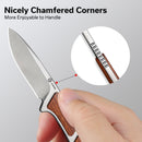 CIVIVI Mini Elementum Fixed Blade Knife Wood Handle (2.24" Nitro - V Blade) C23010 - 4 - CIVIVI