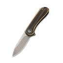 CIVIVI Mini Elementum Flipper Knife Brass Handle (1.83" 14C28N Blade) C18062Q - 1 - CIVIVI