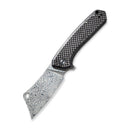 CIVIVI Mini Mastodon Flipper Knife Carbon Fiber & G10 Handle (2.97" Damascus Blade) C2011DS - 1 - CIVIVI