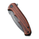 CIVIVI Mini Praxis Flipper Knife Wood Handle (2.98" Damascus Blade) C18026C - DS1 - CIVIVI