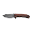 CIVIVI Mini Praxis Flipper Knife Wood Handle (2.98" Damascus Blade) C18026C - DS1 - CIVIVI