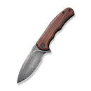 CIVIVI Mini Praxis Flipper Knife Wood Handle (2.98" Damascus Blade) C18026C - DS1 - CIVIVI