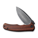 CIVIVI Mini Praxis Flipper Knife Wood Handle (2.98" Damascus Blade) C18026C - DS1 - CIVIVI